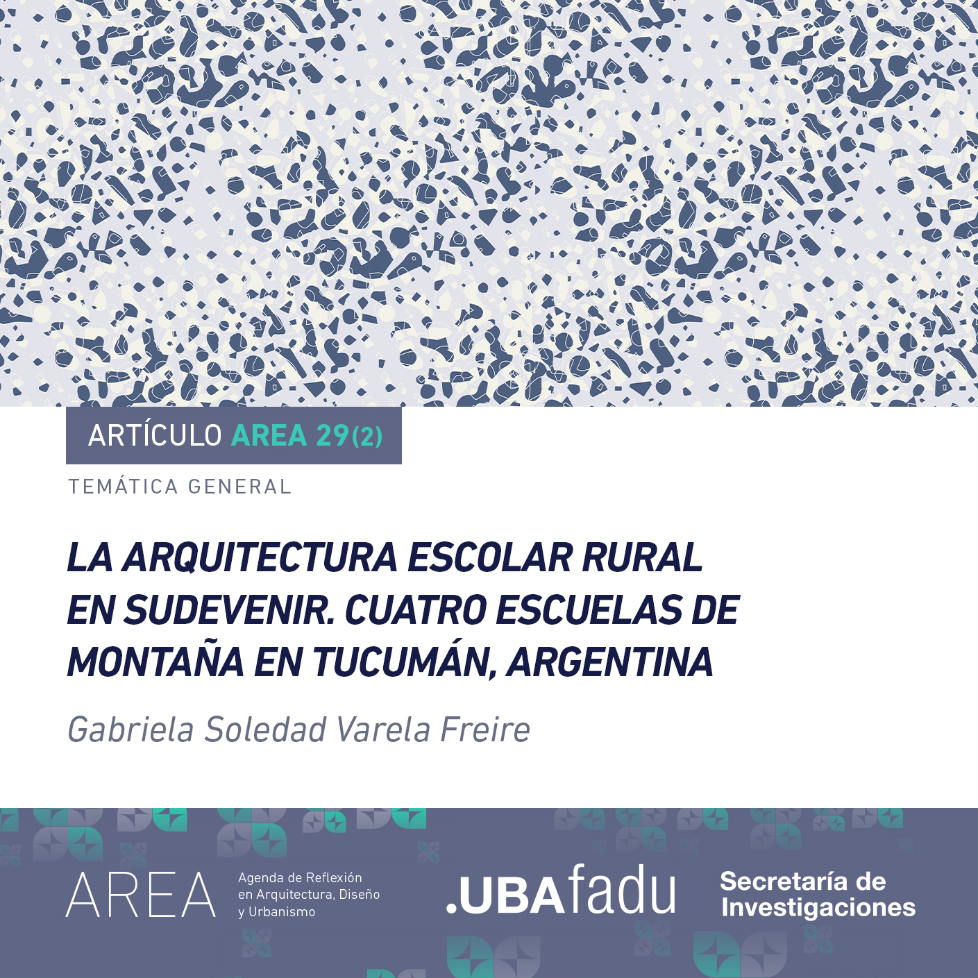 Portada de Articulo de Varela AREA 29(2)