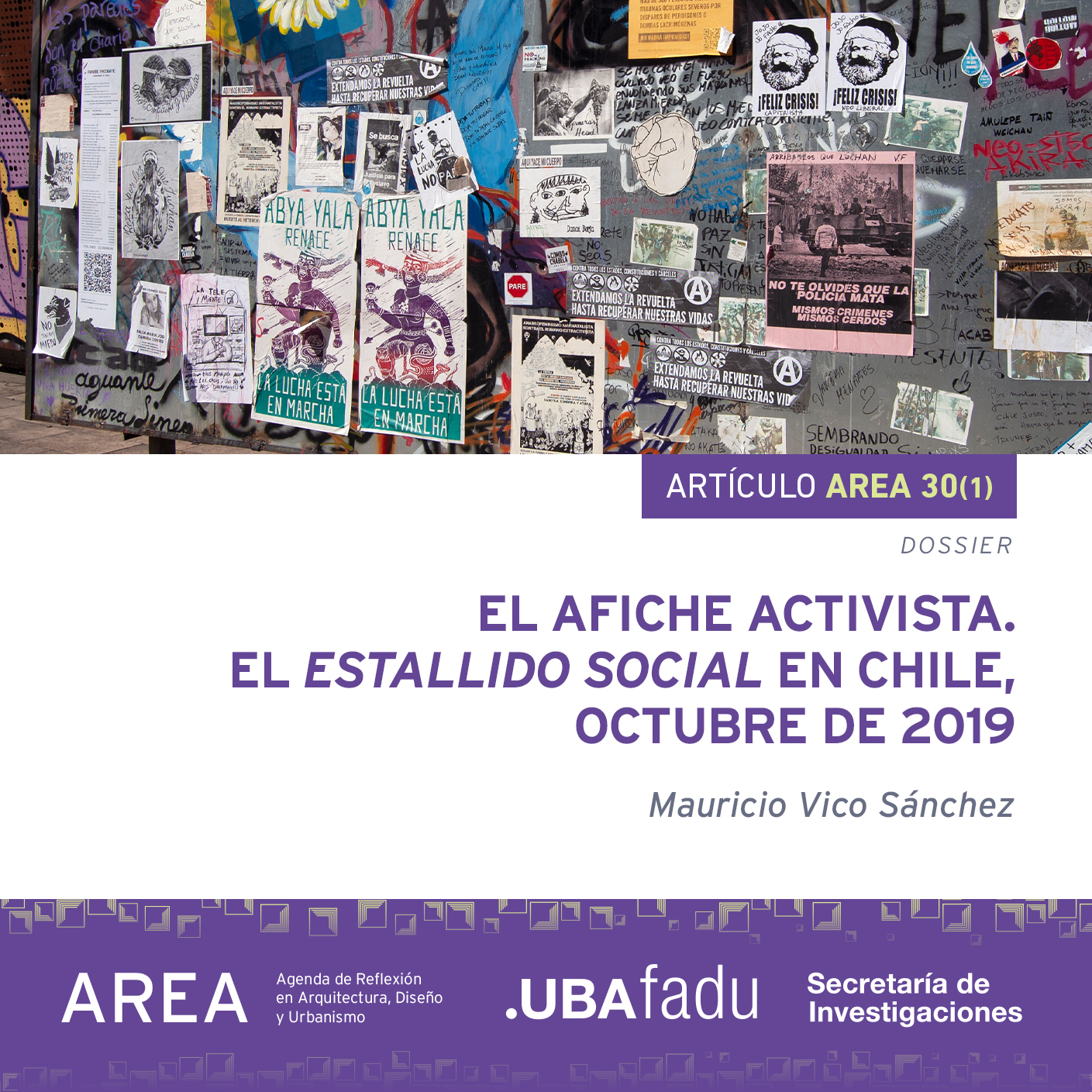 Flyer del artículo de Mauricio Vico Sánchez